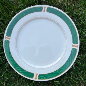 Majesty Fine China Malachite Green Set Gold Trim 8420